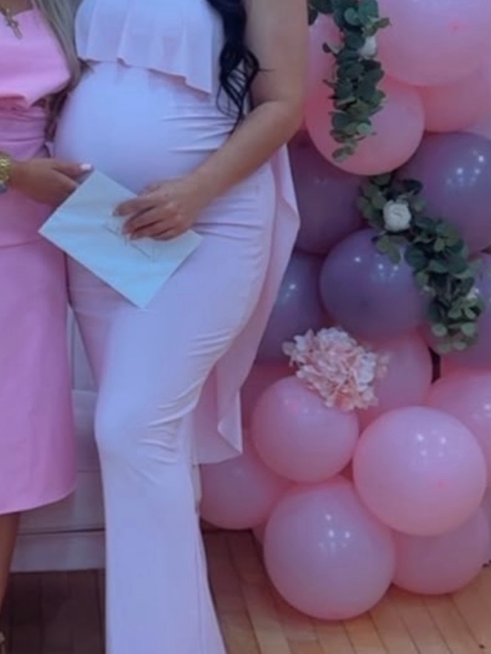 Women’s Pink Maternity Jumpsuit